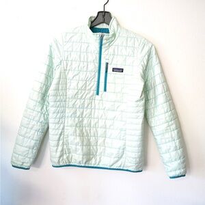 Patagonia Nano Puff Ultralight Puffer Jacket 1/4 Zip Green Women's Large M